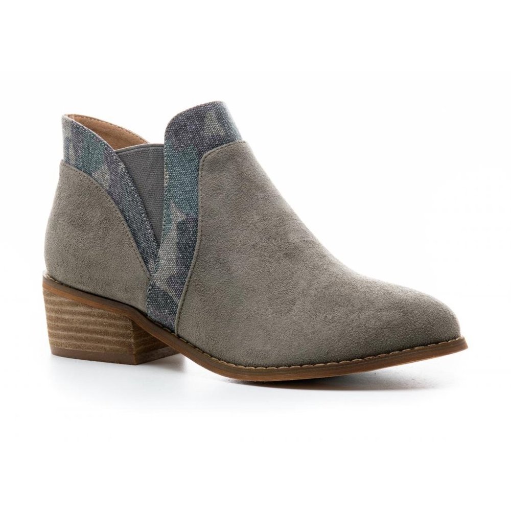 Gray Suede Ankle Boots